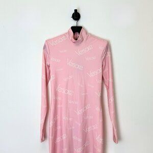 Versace Monogram Long Sleeve Dress